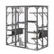 Grey Tall Outdoor Wooden Cat House with 6 Side and 1 Middle Platforms Suitable for Indoor and Outdoor Use
